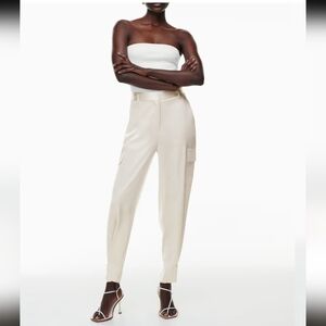 NWT Arizona Babaton Refine Satin Cargo Pants